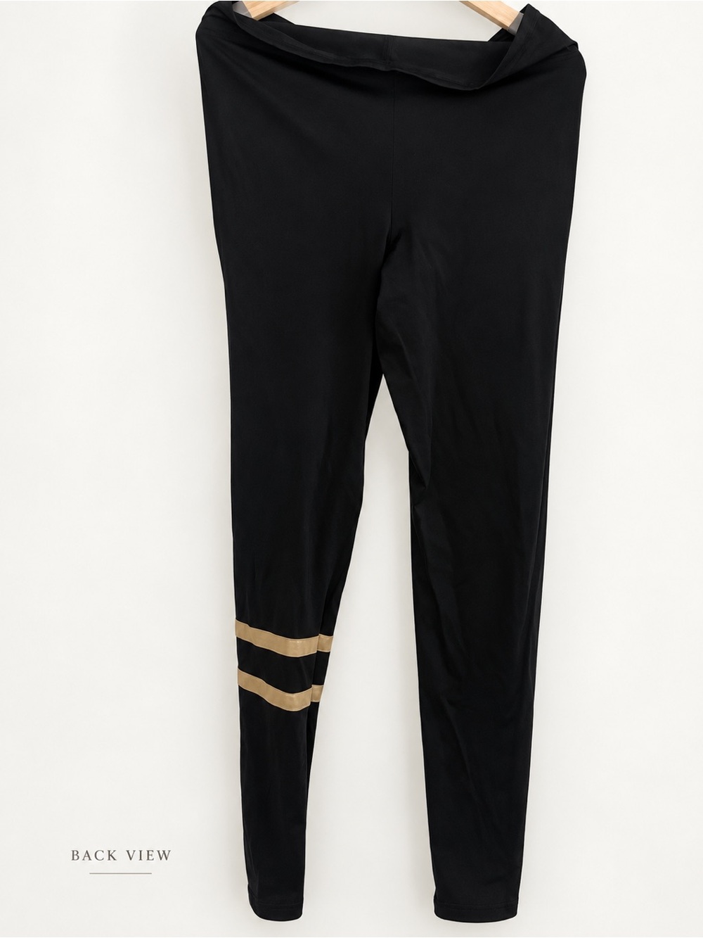 Weissman XXL Extra Long Black Gold Stripe Dance Leggings